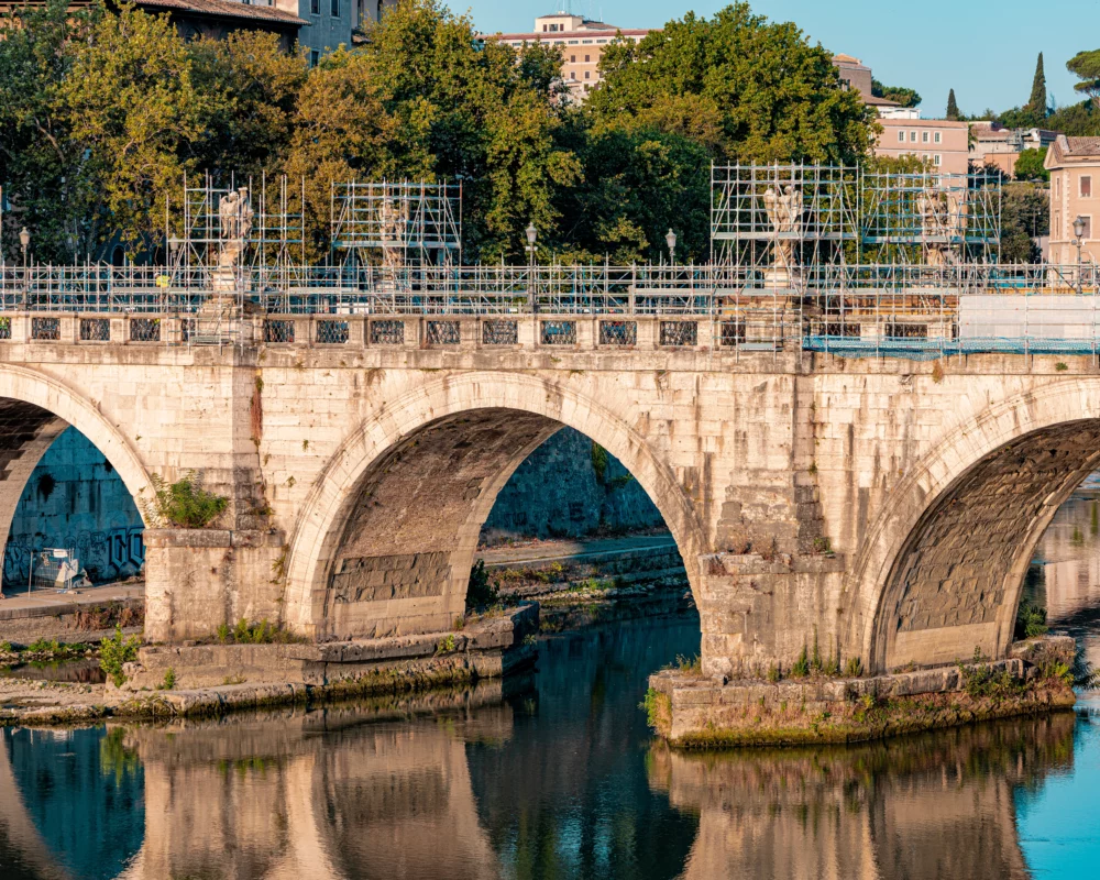 Roma Ponte Castel Sant'Angelo - Restauro 2024 - Passari & Cilia